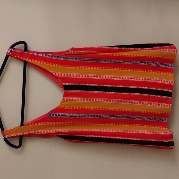 GIANNI BINI Jordan Tie Back Striped Vibrant Color Tank Top - Picture 3 of 13